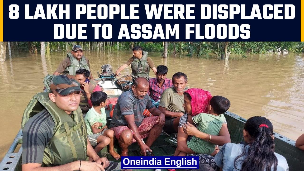 Assam Flood: 8 lakh people displaced, 499 relief camps set up |Oneindia News