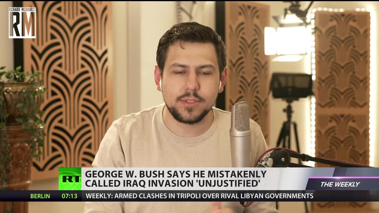 George W. Bush muddles Iraq and Ukraine, condemns 'unjustified' invasion