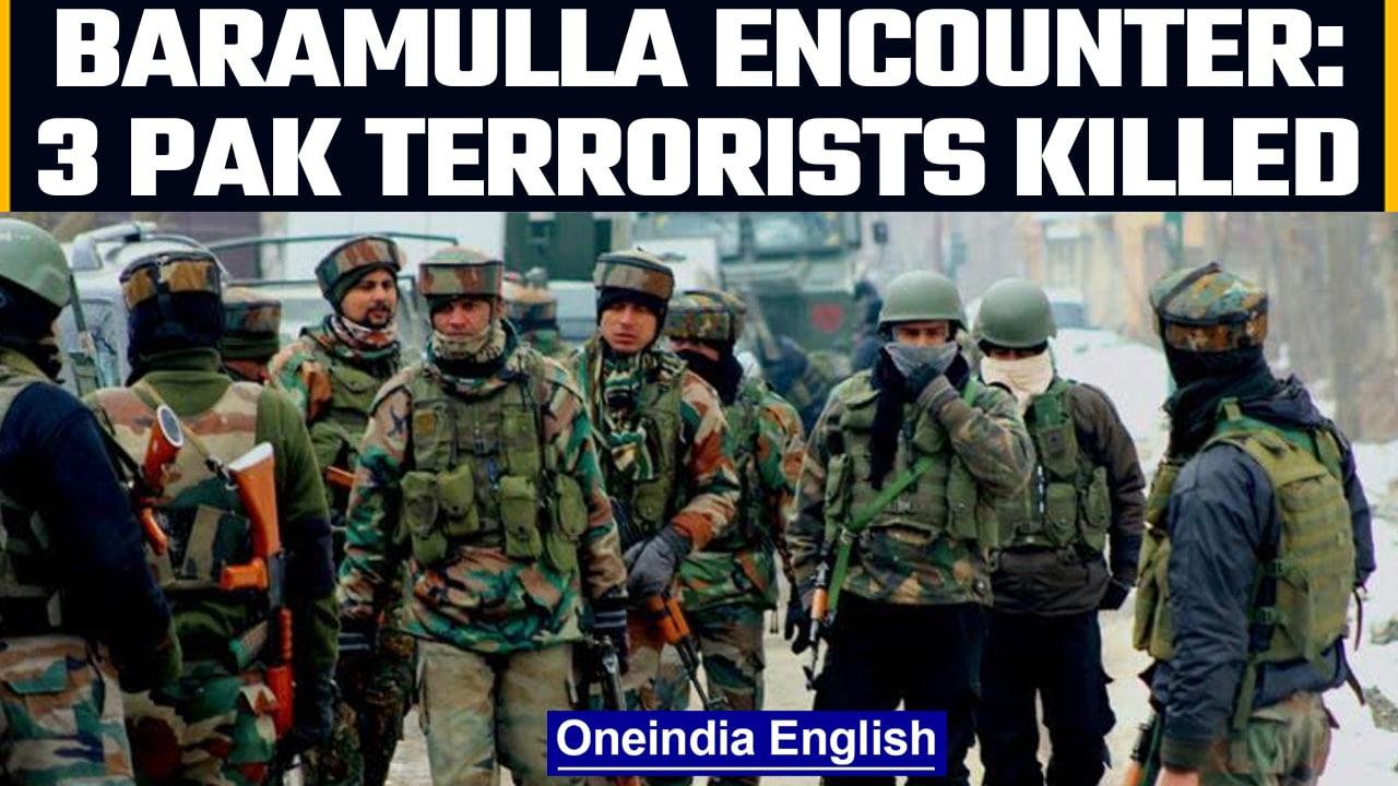 J&K: Three Pakistani terrorists, one policeman killed in Baramulla district | OneIndia News