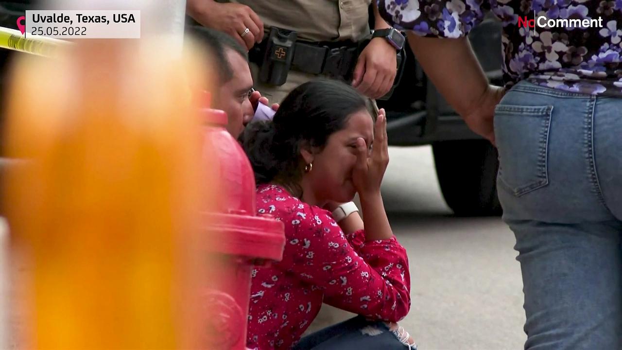 Scene at Texas school where gunman killed children