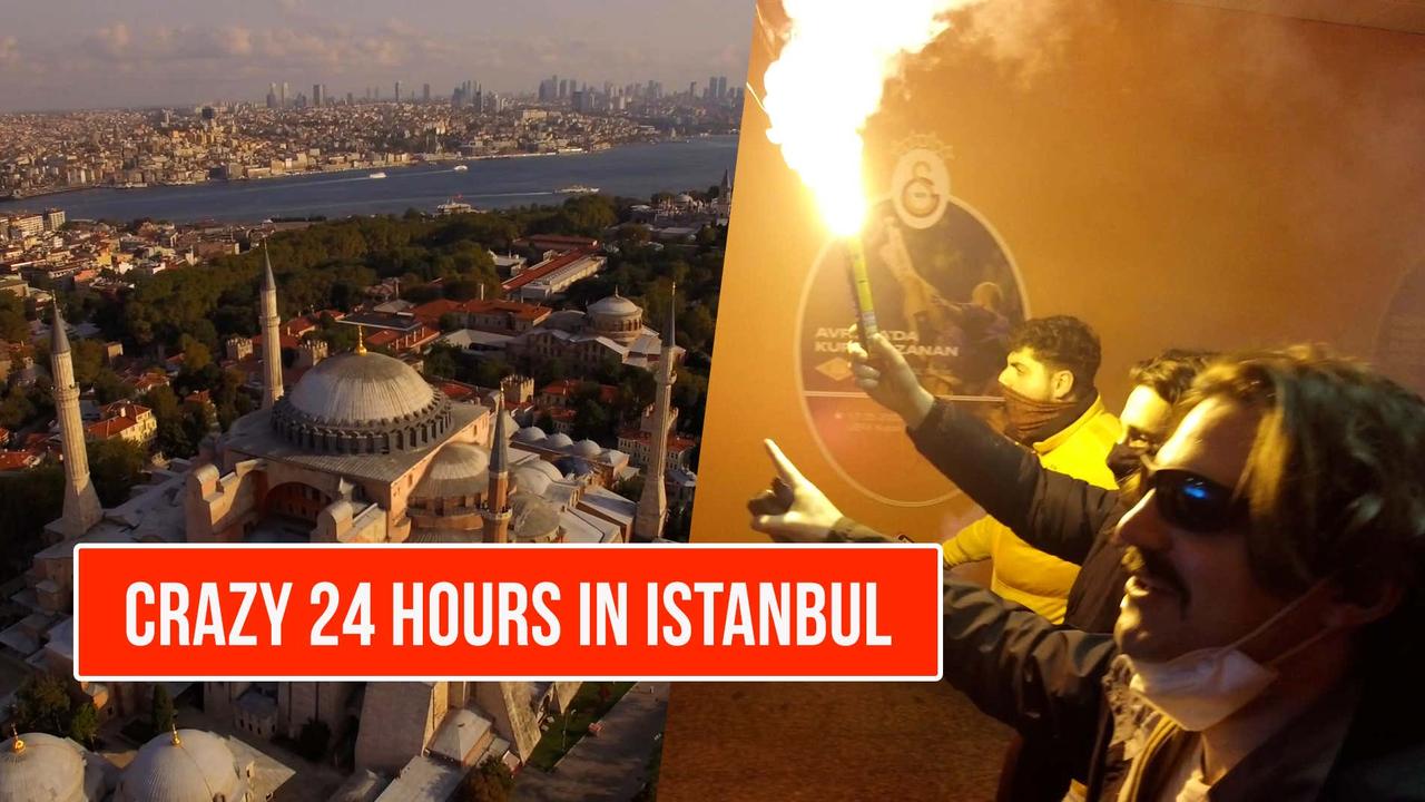 CRAZY 24 HOURS IN ISTANBUL (Grand Bazaar, Turkish Barbershop, Galatasaray Match)