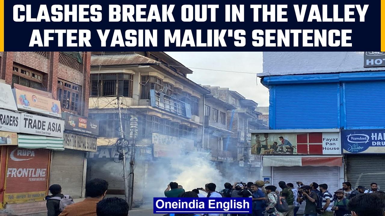 Clashes erupt between protestors and security forces in Srinagar after Yasin Malik's sentence