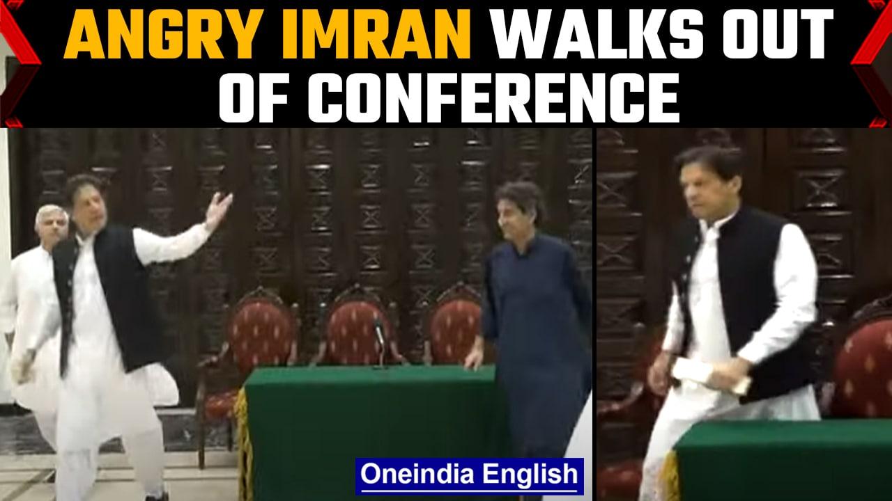Pakistan: Imran Khan gets angry on Journalist, walks out of press conference | Oneindia News