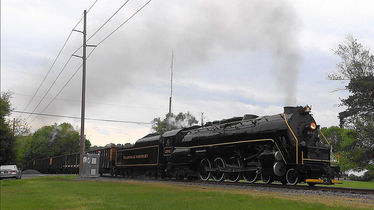🚂 RBMN Steam Engine #2102 Pulls 101 Car Freight Train