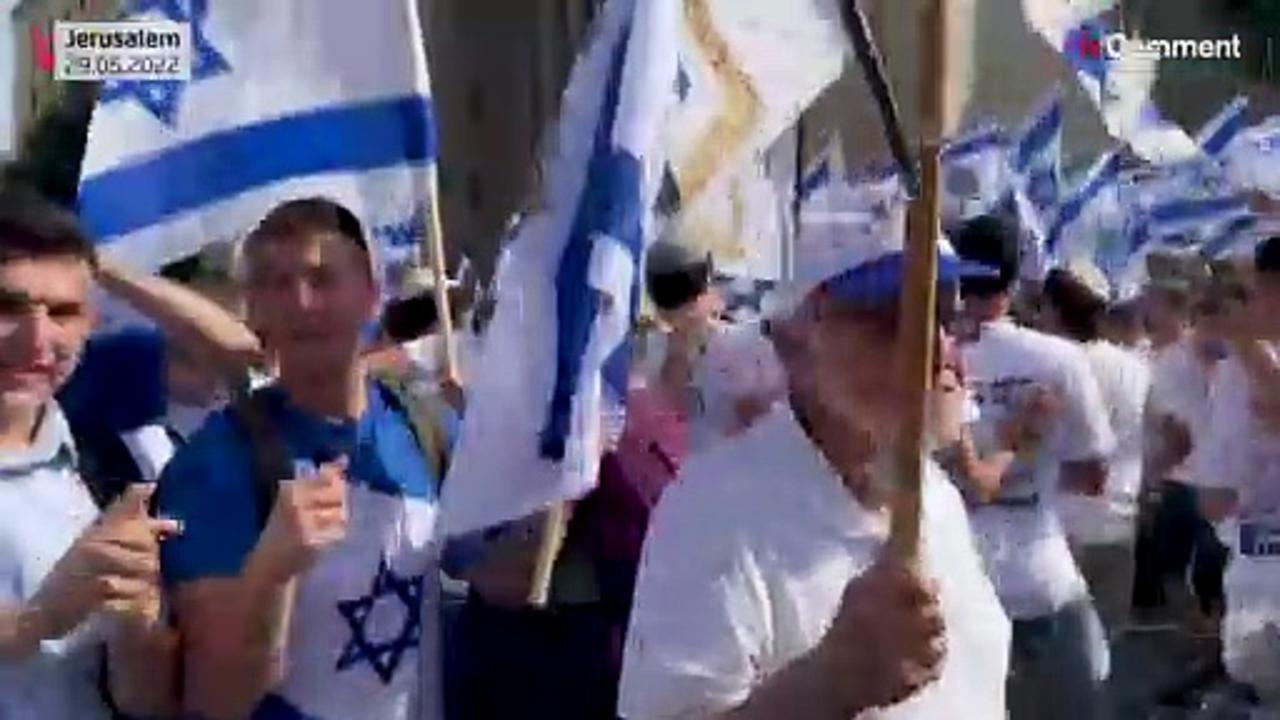 Jewish nationalists gather to celebrate ahead of the 'Jerusalem Day' march