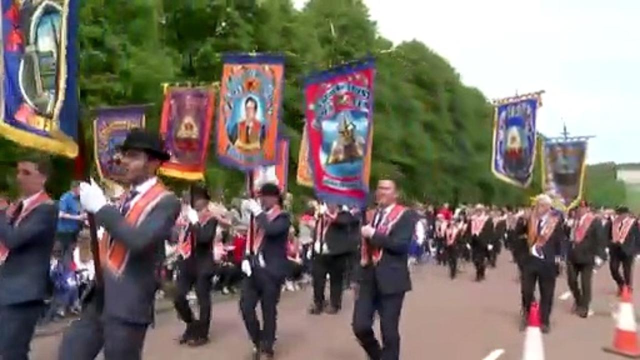 Thousands of Unionists celebrate Northern Ireland's centenary in Belfast