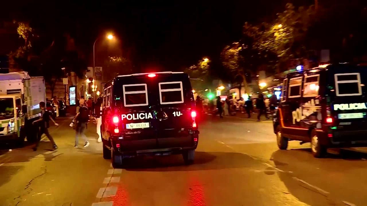 Fans clash with Madrid police after Champions League game