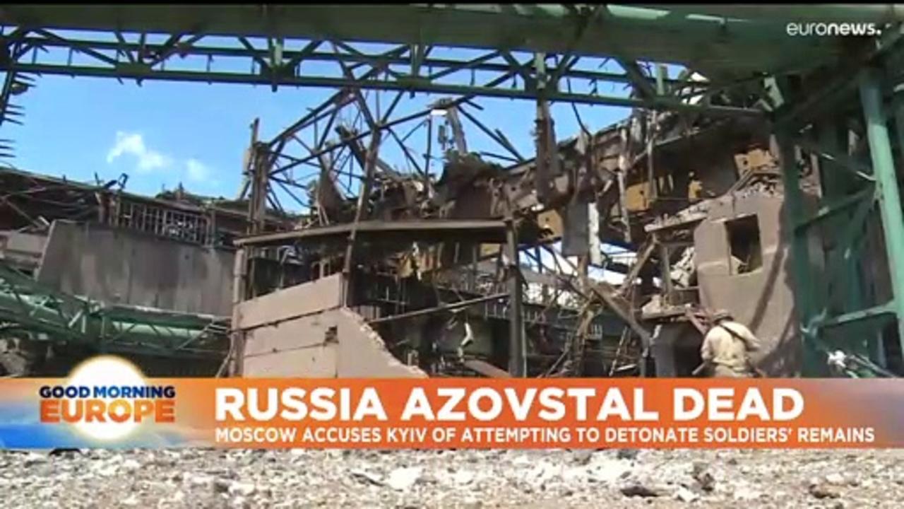 Russia claims mines found under bodies at Azovstal