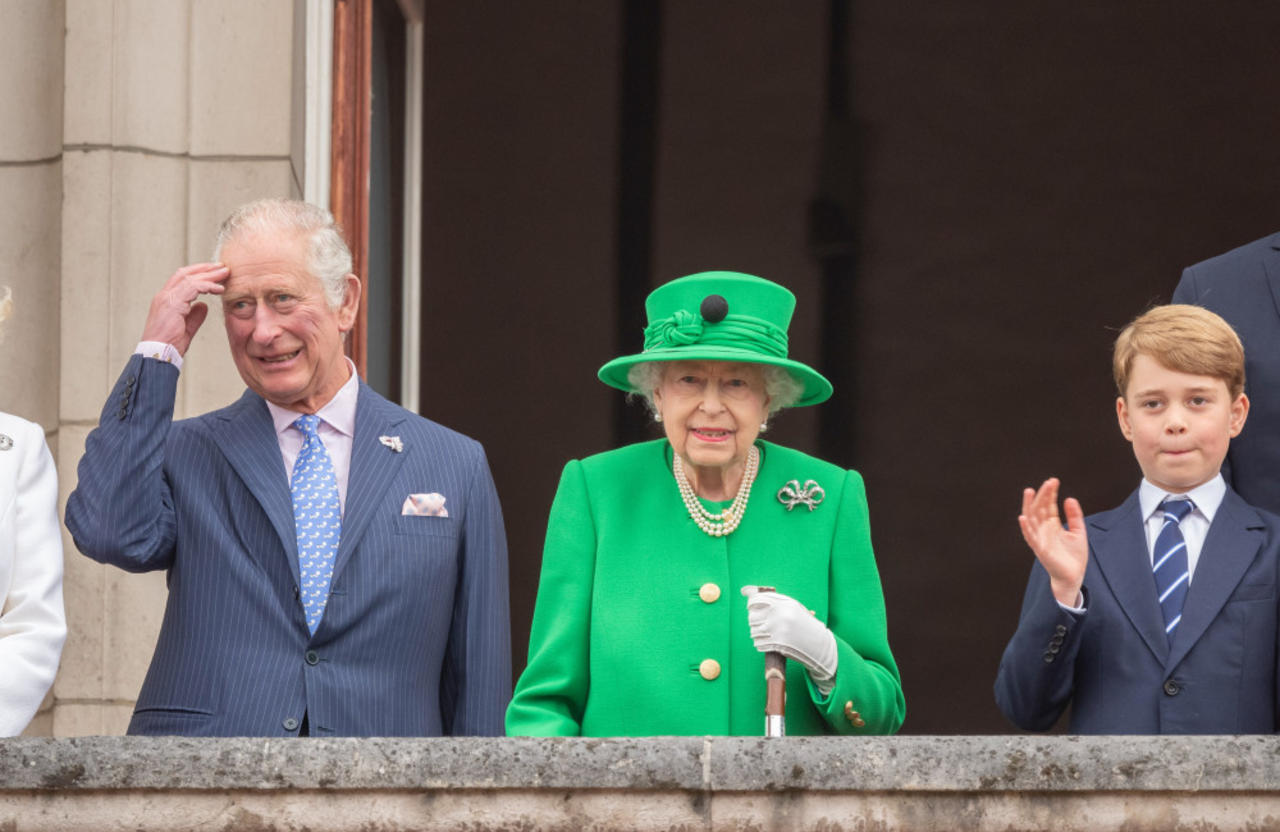 Queen Elizabeth waves at crowds during her Platinum Jubilee