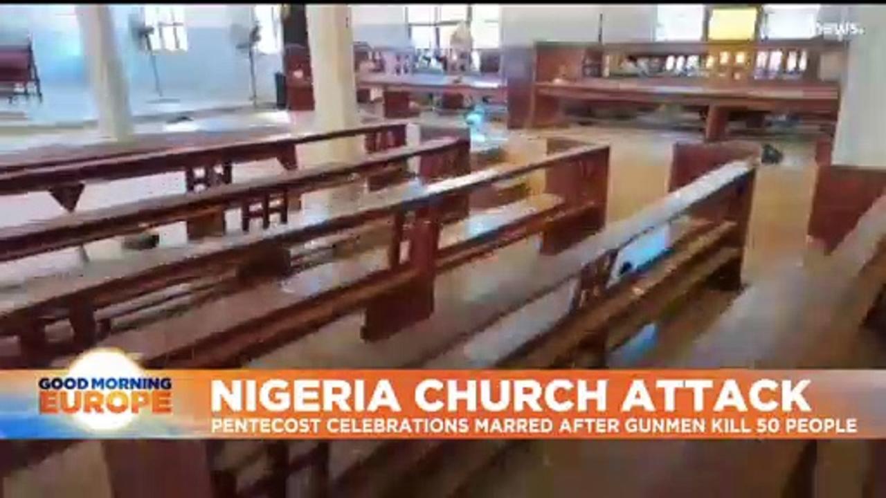At least 21 killed in gun and bomb attack at church in Nigeria