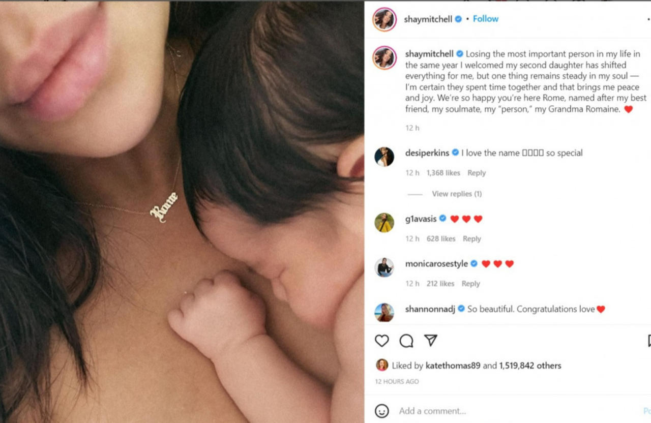 Shay Mitchell shares baby photo