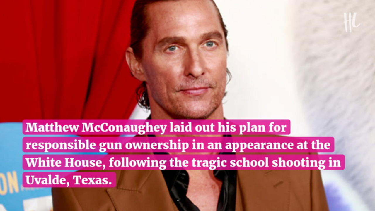 Matthew McConaughey laid out his plan for responsible gun ownership at the White House, following the tragic school shooting in 