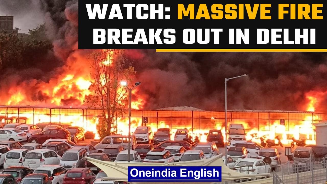 Delhi: Fire breaks out in Jamia Nagar; no casualties reported | Many vehicles burnt | Oneindia News
