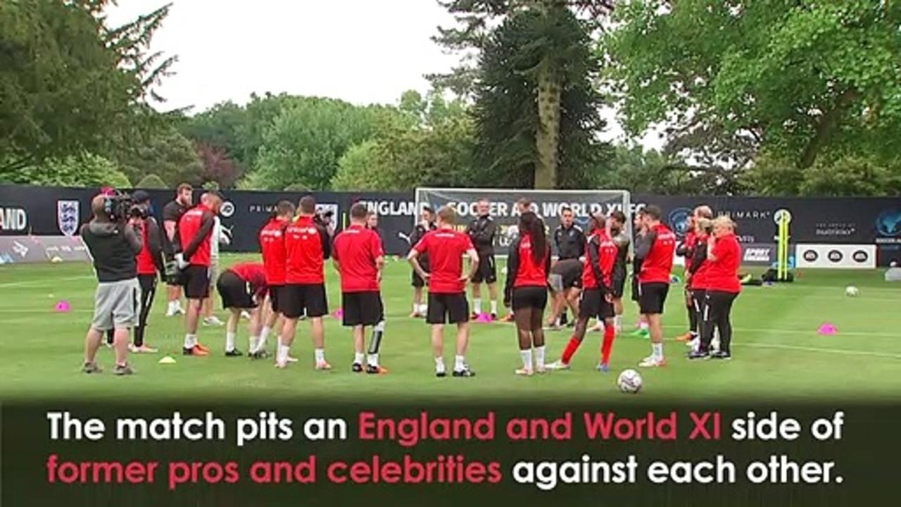 Soccer Aid 2022: Legends and celebs train ahead of match
