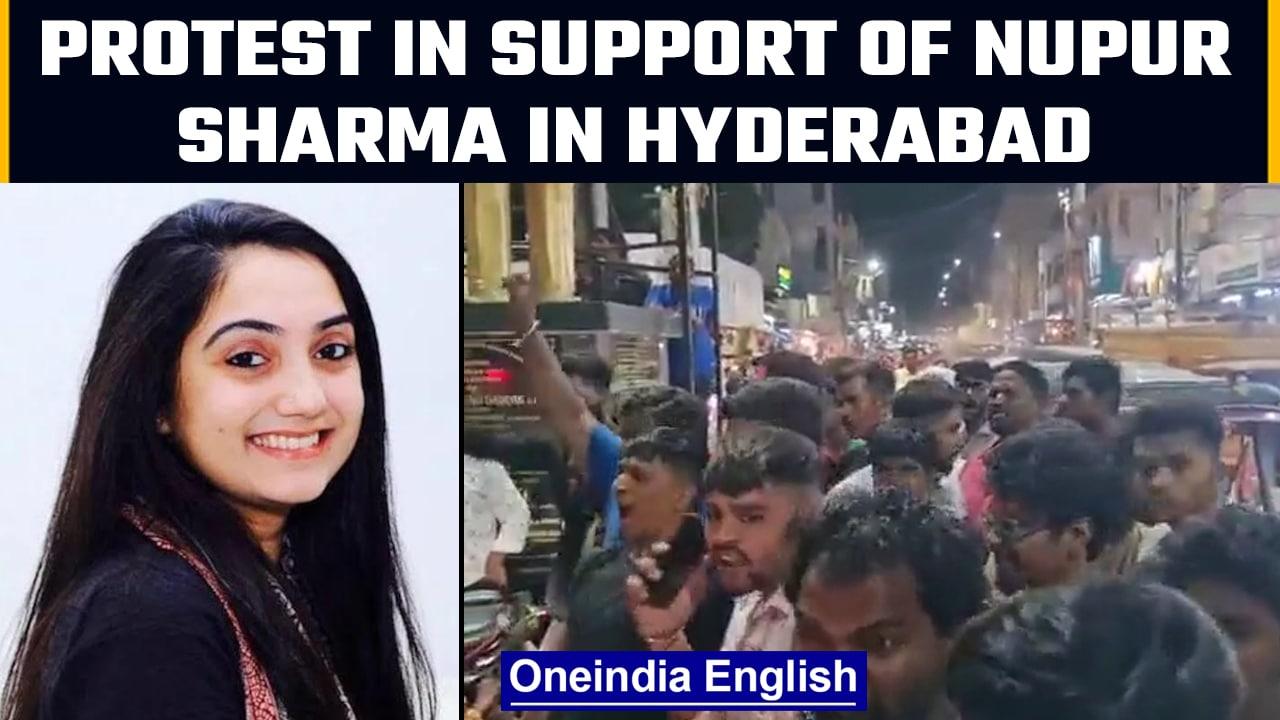 Hyderabad: Pro Nupur Sharma protest in Bowenpally area, situation becomes tense | Oneindia News*News