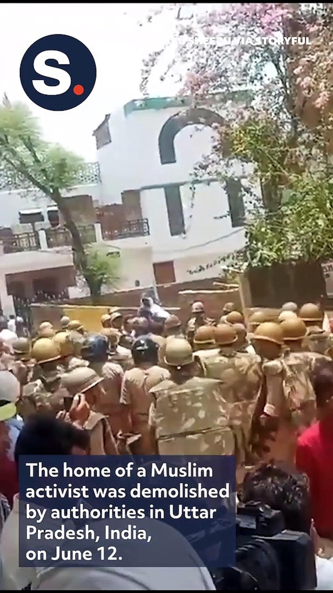 Muslim Activist's Home Demolished in India Following Protests Over Prophet Muhammad Remarks