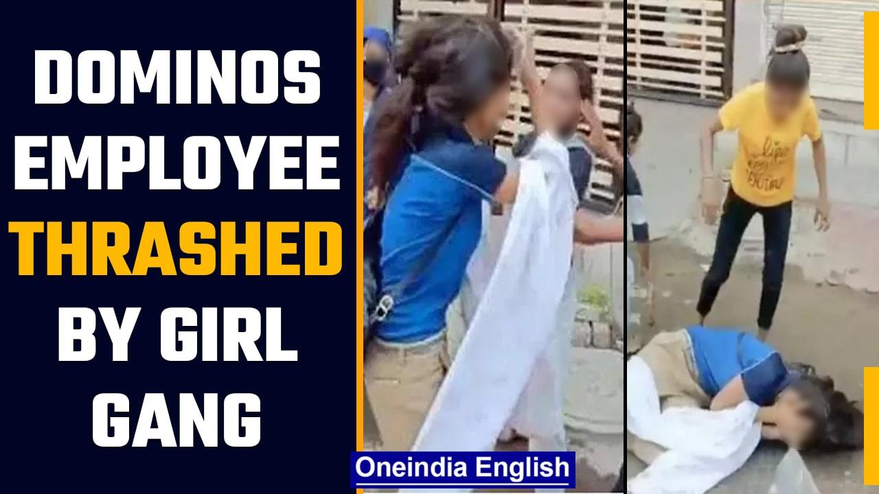 Dominos delivery girl was beaten by four women; Watch! | Oneindia News *News