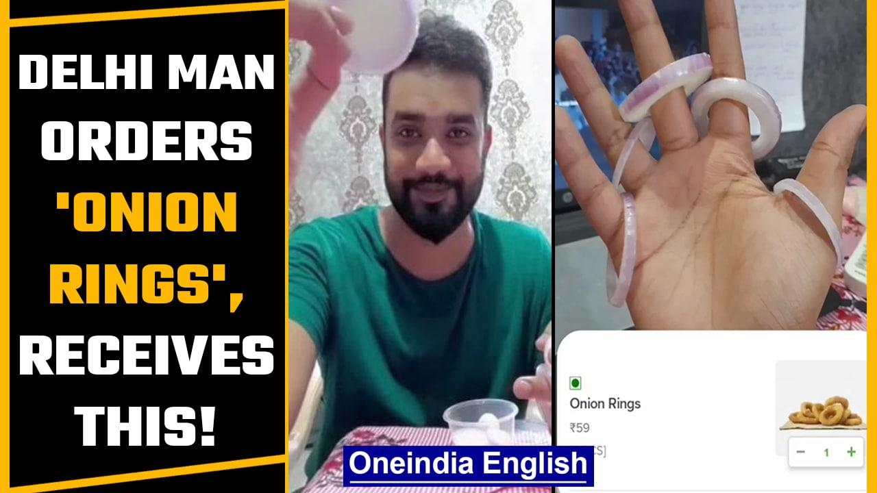 Delhi Man orders onion rings & gets raw onion instead | Oneindia News *viralvideo