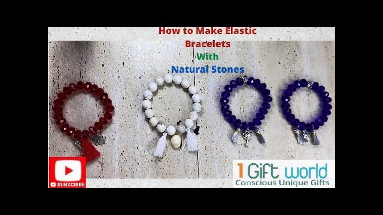 How to Make Easy DIY Elastic Bracelets with Natural Stones