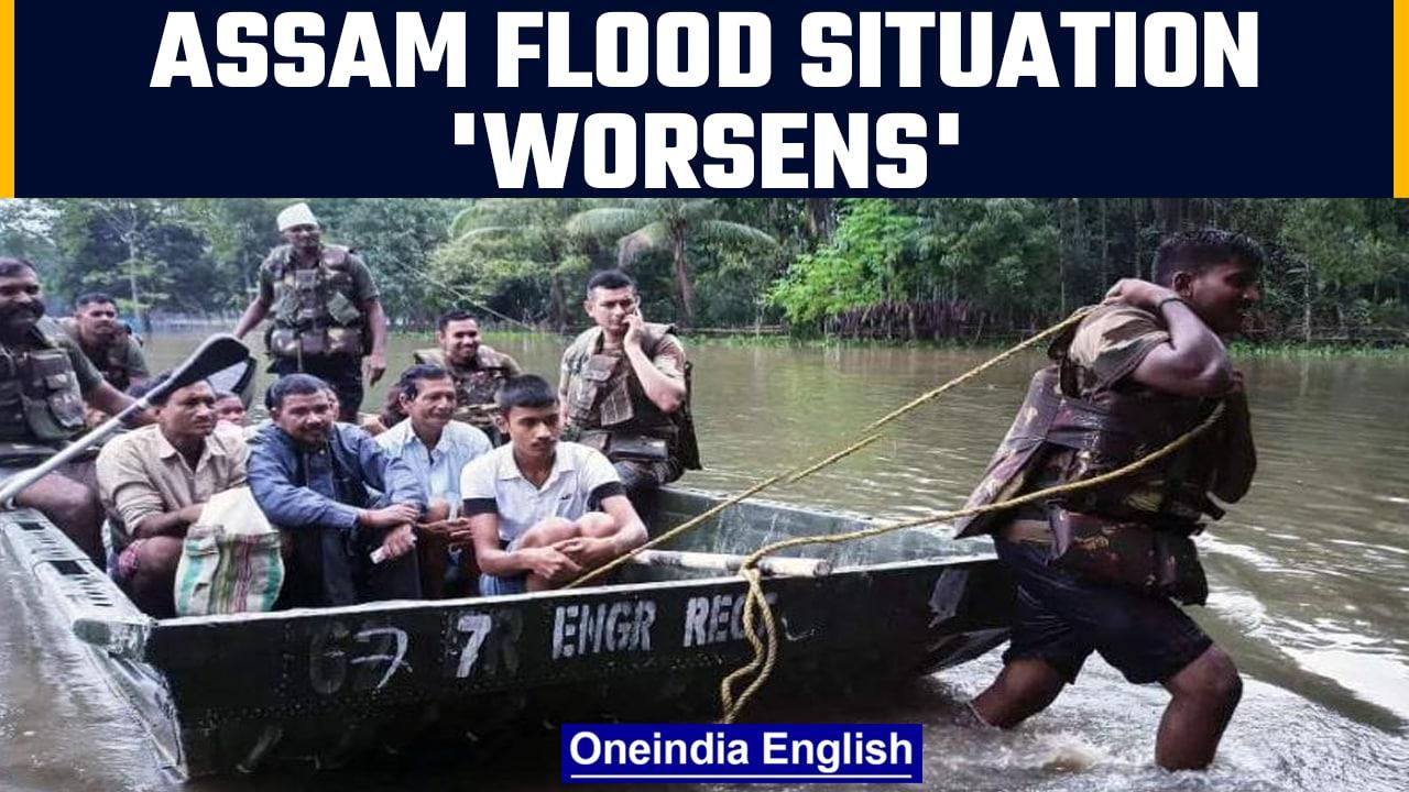 Assam: Flood situation worsens, death toll rises to 62 | Oneindia news *news