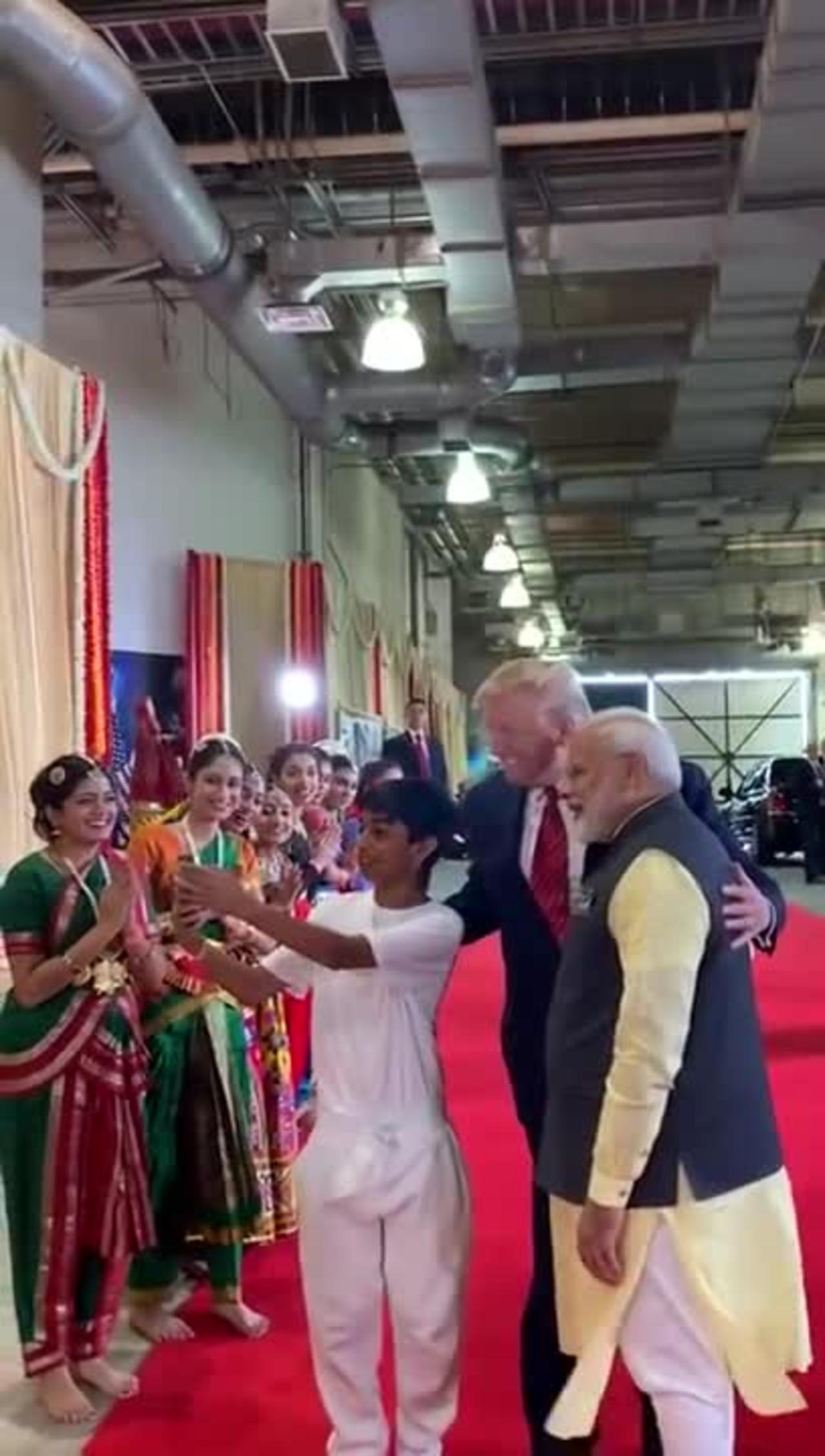President Trump & PM Modi interacted with a group of youngster.