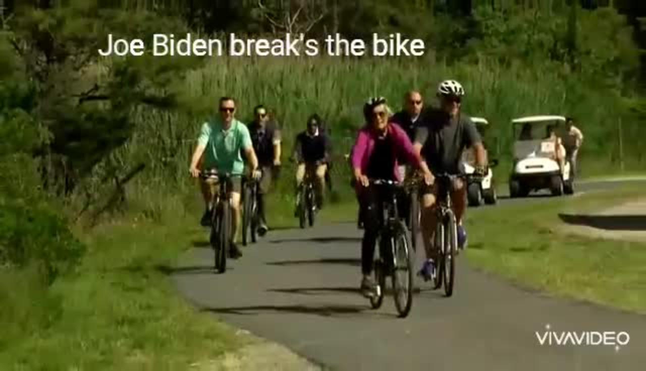 Joe Biden break's the bike🤯😭