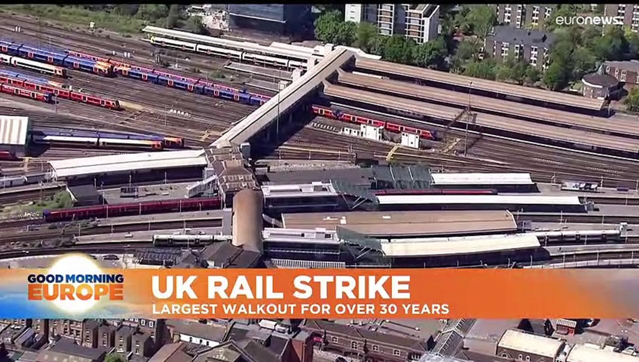 Rail chaos as Britain's biggest strike in years begins