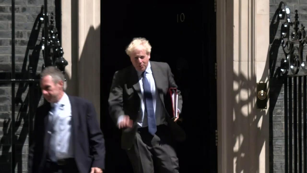 Boris Johnson departs No 10 ahead of PMQs