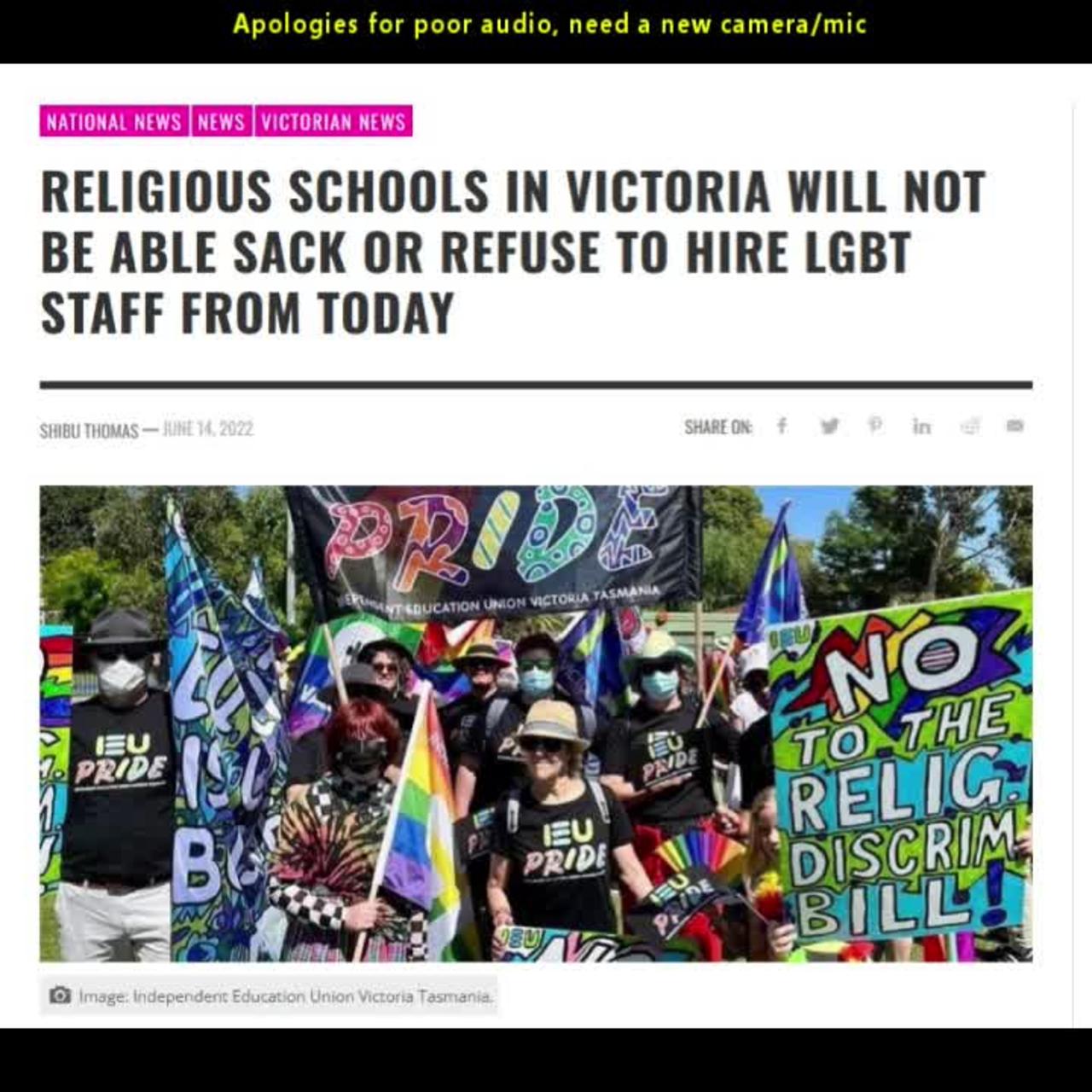 God Sacked from Aussie schools= NO EQUALITY