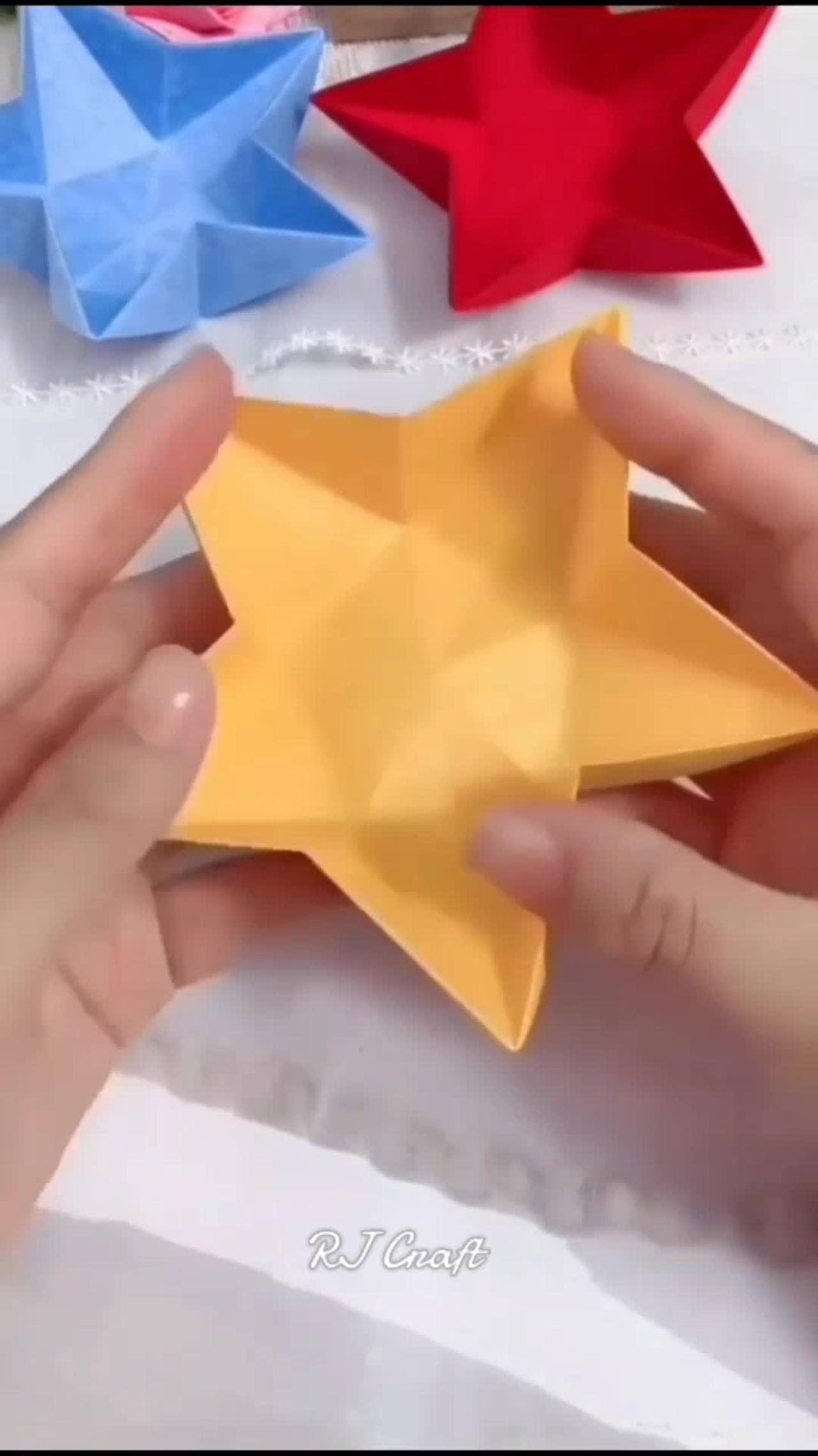 It's Amazing beautiful Hand Craft of Paper Stars | RJ Craft #Crat #Art #Ideas