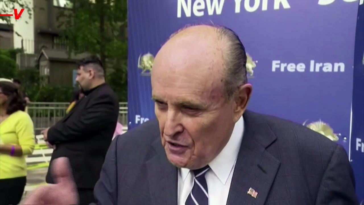 Rudy Giuliani Hit on the Back in Grocery Store