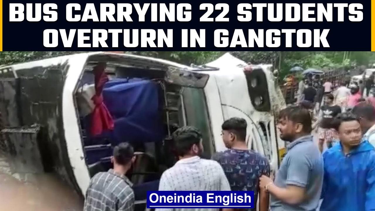 Sikkim: Bus carrying 22 students of St. Xavier’s college overturns in Gangtok | Oneindia News *News