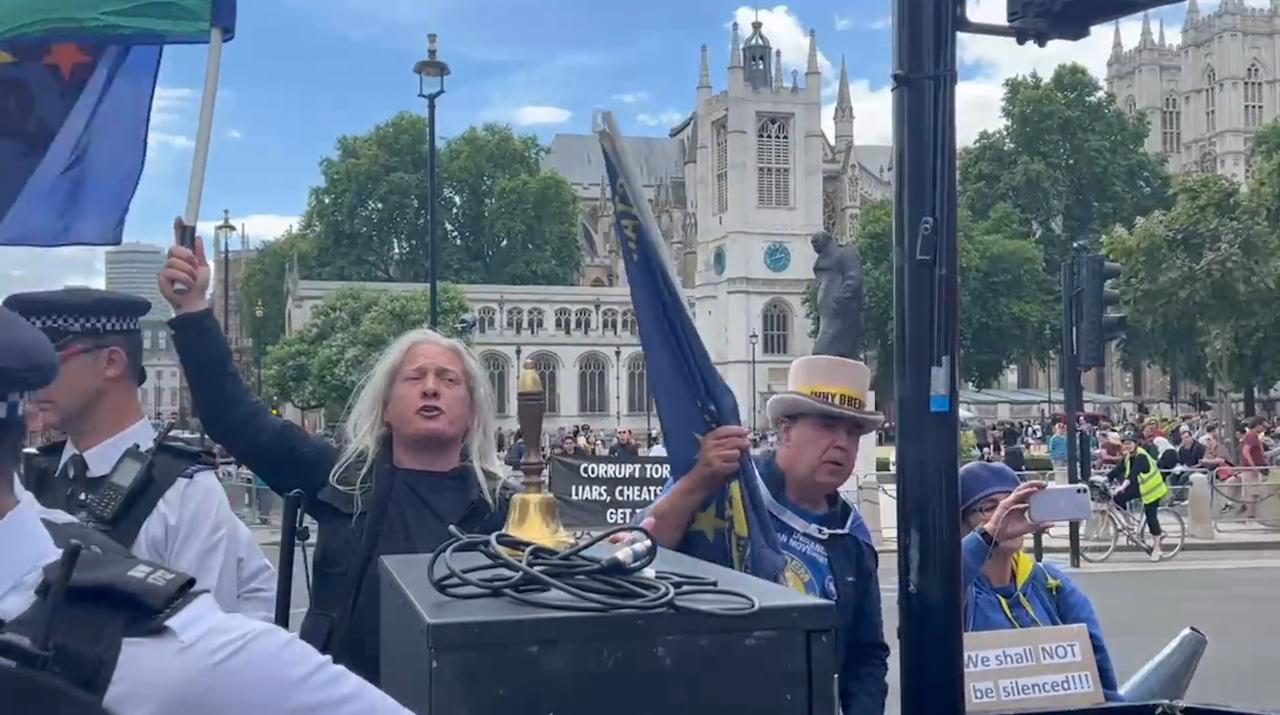 'Stop Brexit Man' has loudspeaker confiscated as new laws come into place