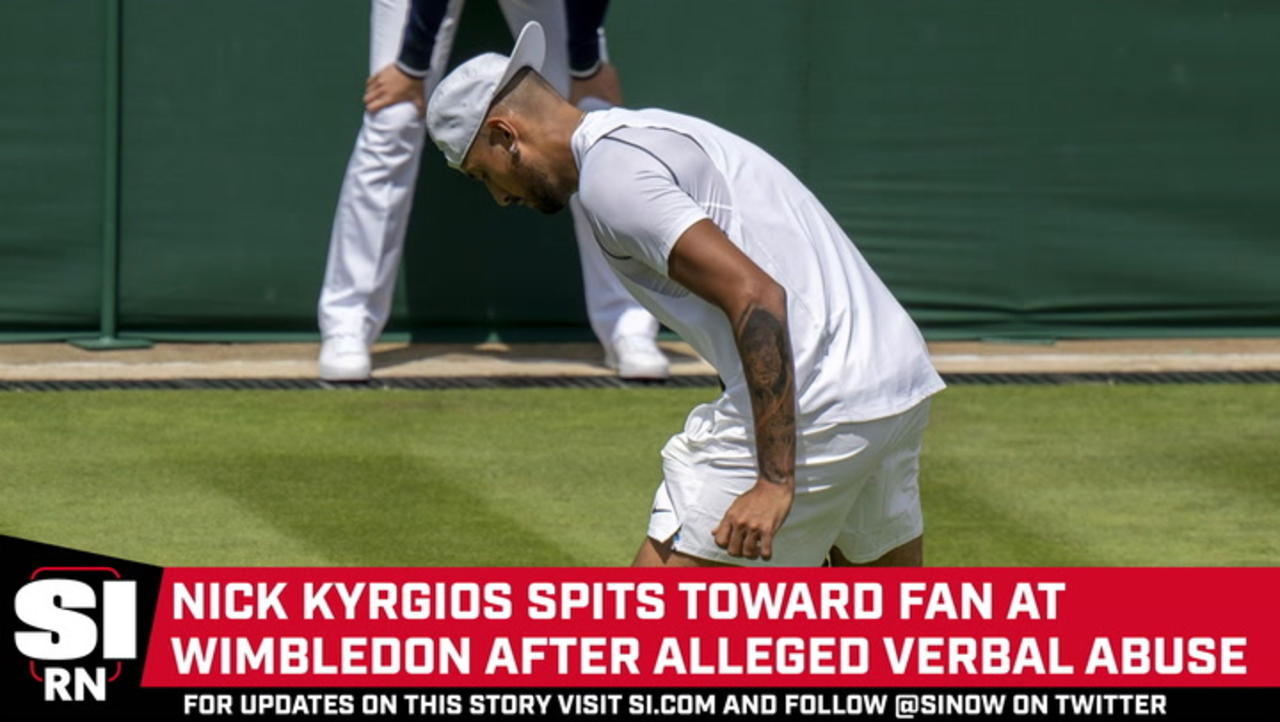 Nick Kyrgios Spits Towards Fan at Wimbledon After Alleged Verbal Abuse