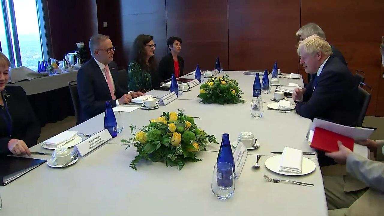 Boris Johnson meets Australian PM at NATO Summit