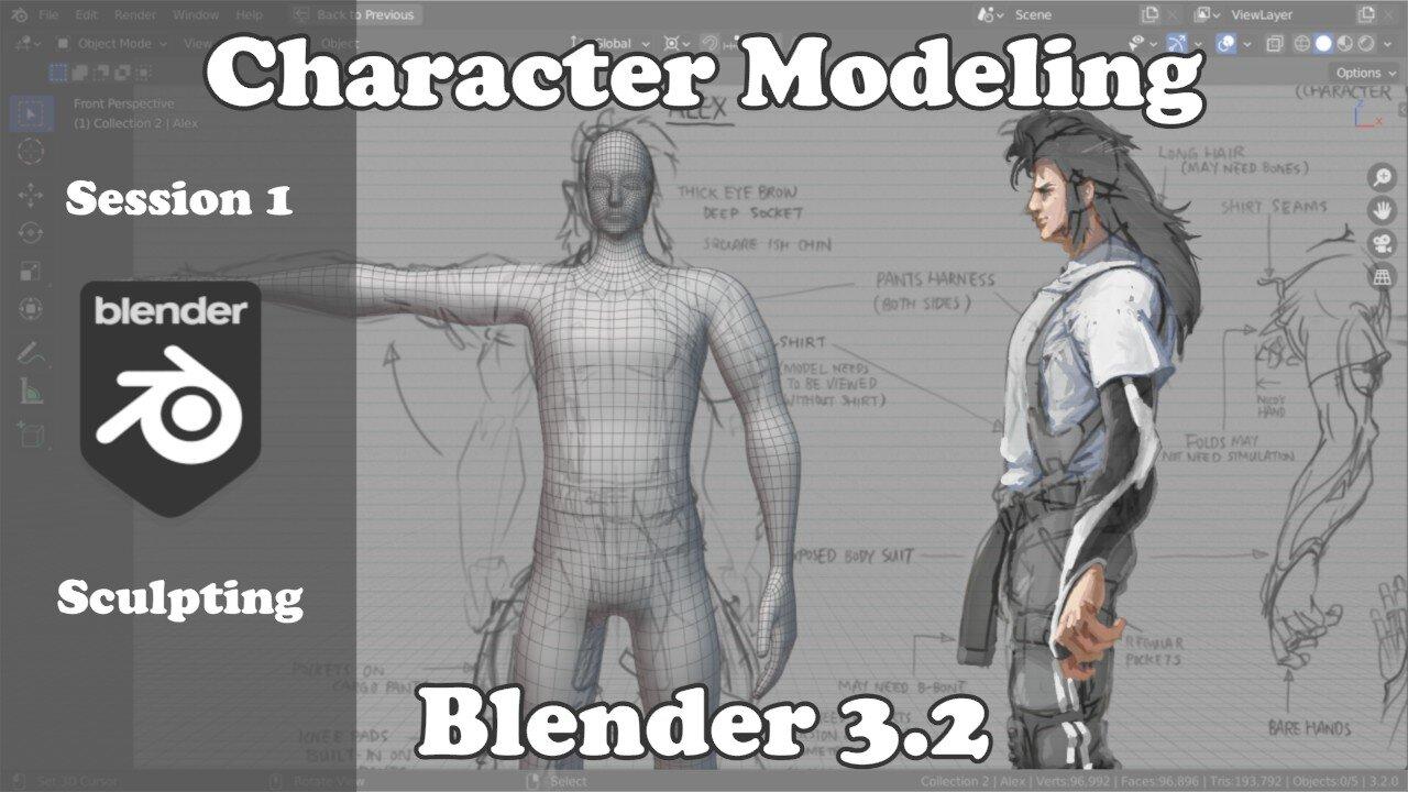 Character Modeling With Blender 3.2 - Session 1
