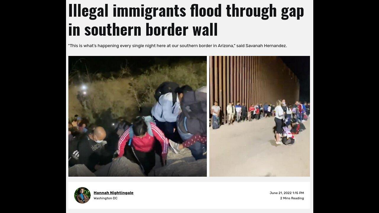 Illegal Migrants walk right around Trump Wall into US