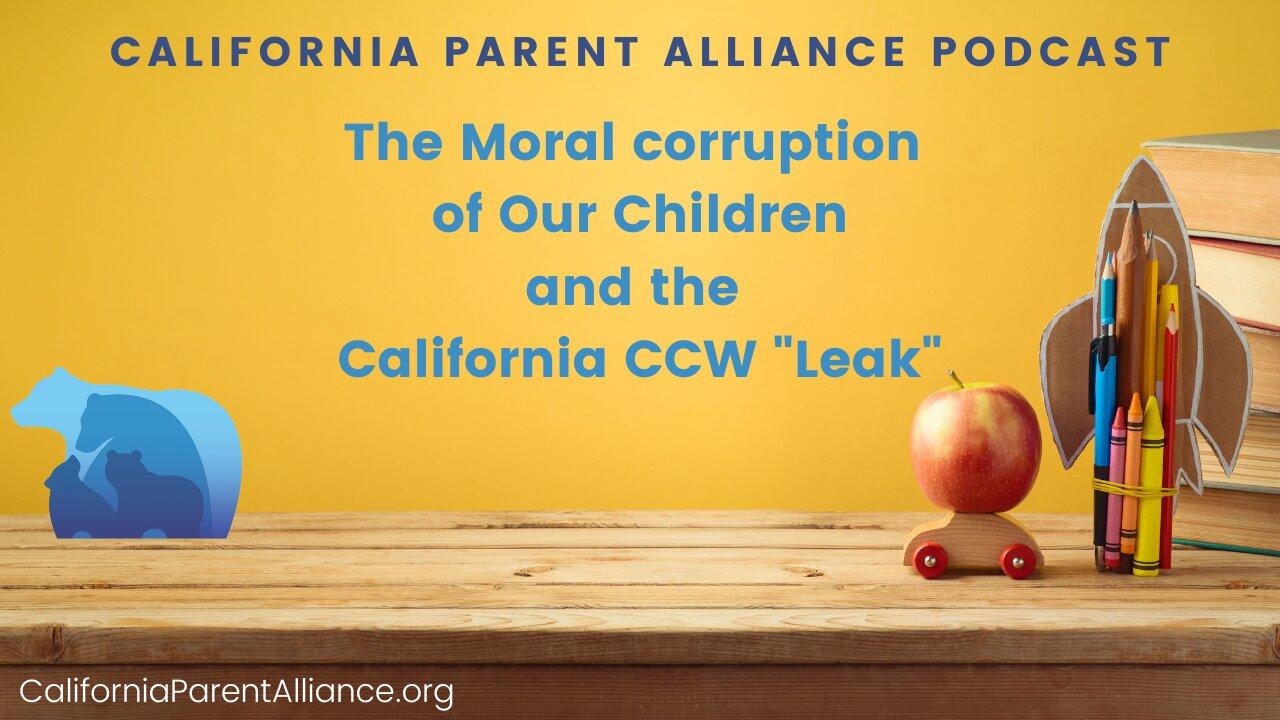 The Moral corruption  of Our Children and the  California CCW "Leak"