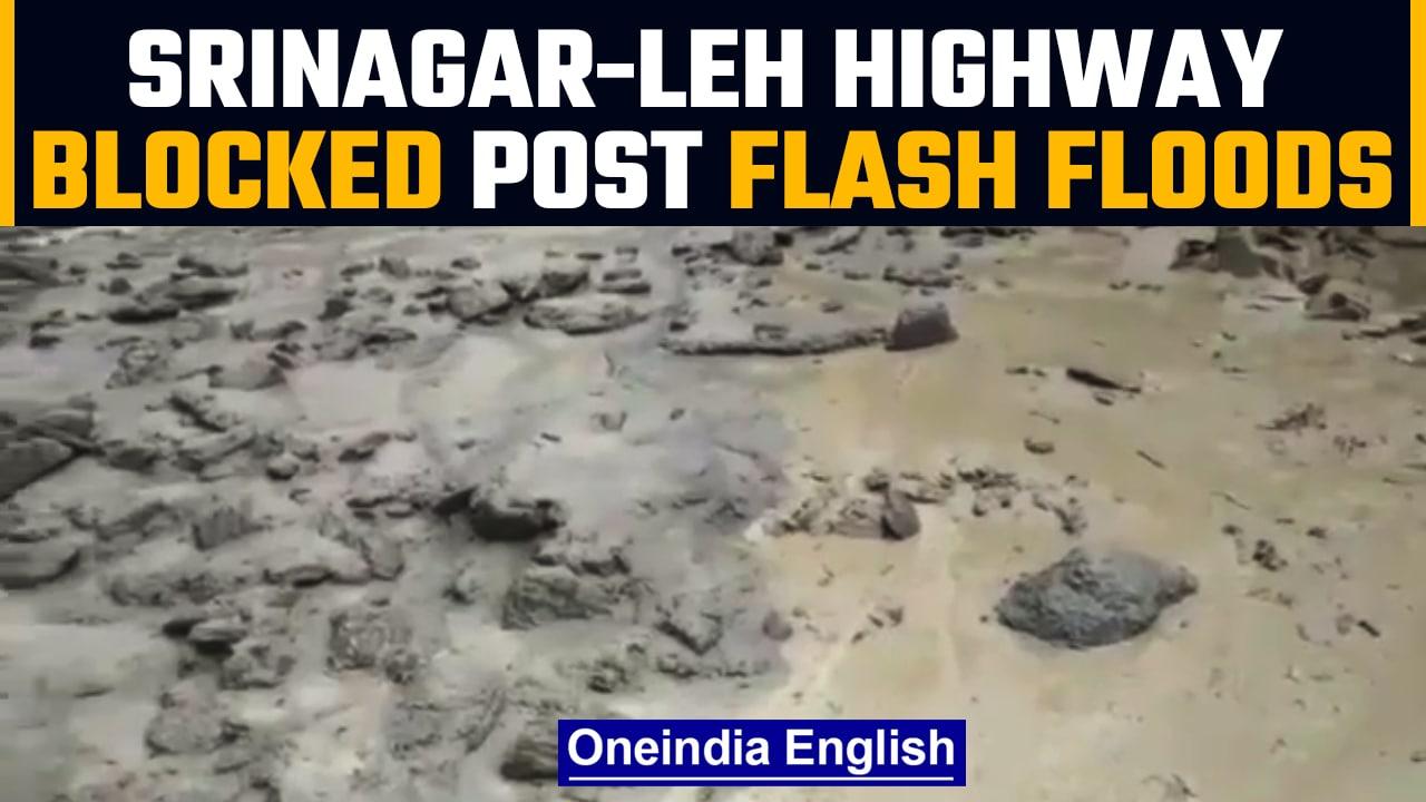 Srinagar-Leh highway blocked after flash floods hit Kullan Ganderbal | Oneindia news *News