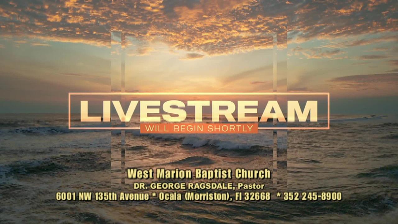 West Marion Baptist Church is live! Join us for our Wednesday PM Service, July 06, 2022