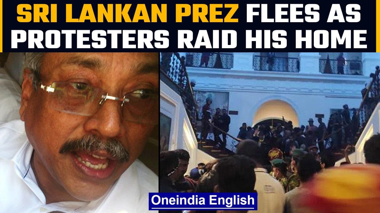 Sri Lanka: Protestors storm President Gotabaya Rajapaksa's house, he flees | Oneindia News*News