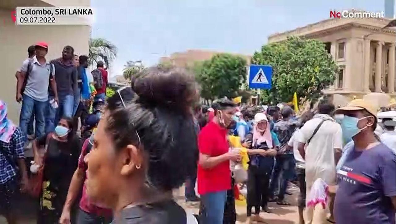 Protesters storm residence of Sri Lanka president