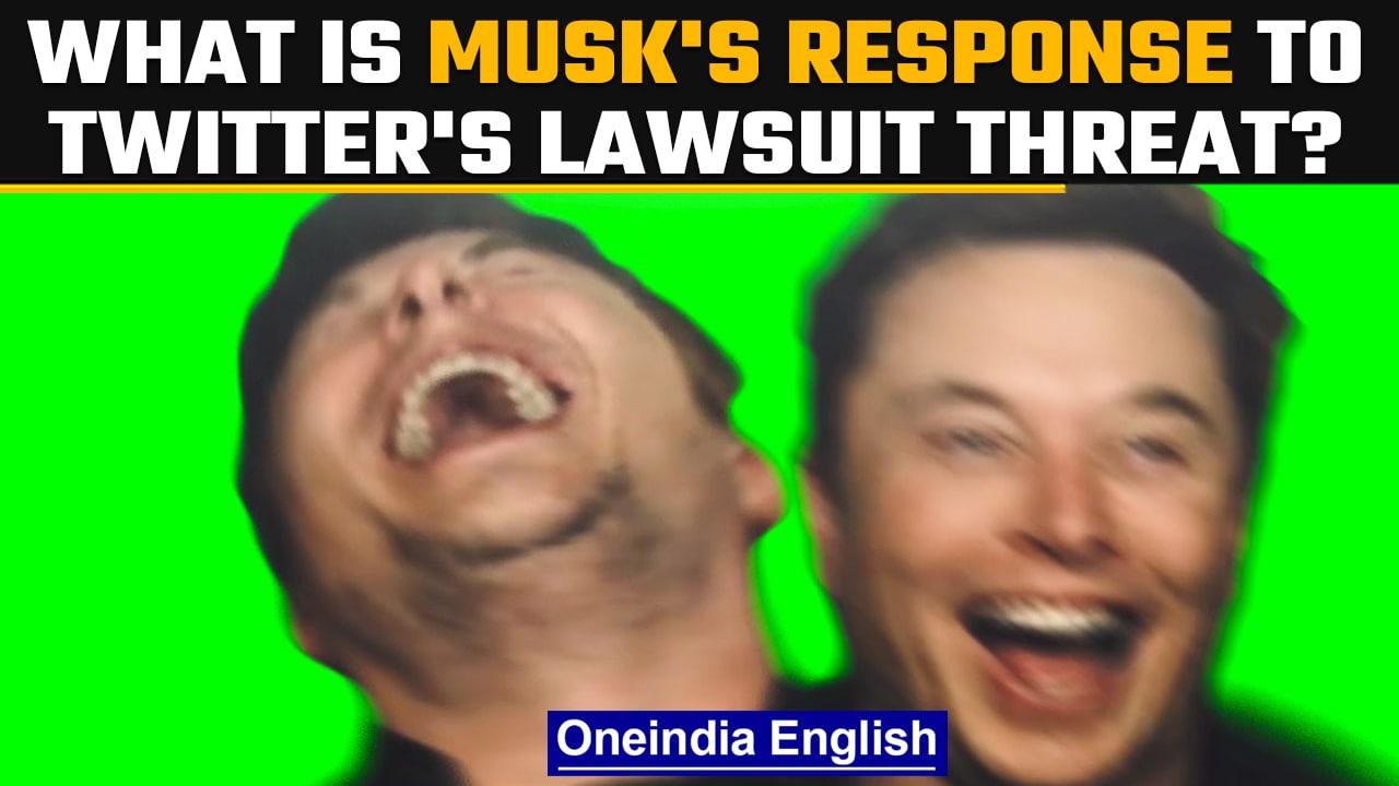 Elon Musk's response to Twitter's lawsuit threat is a meme | See the meme | Oneindia News*News