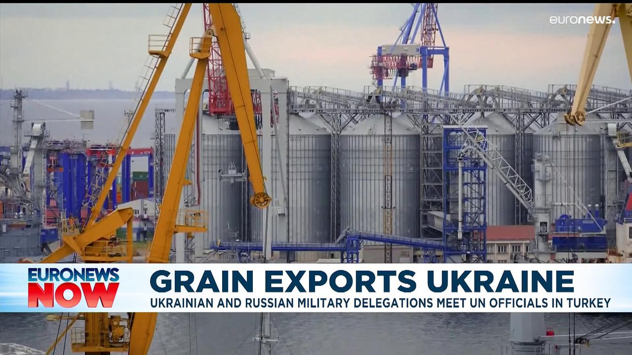Russia and Ukraine hold talks to ease grain export blockage