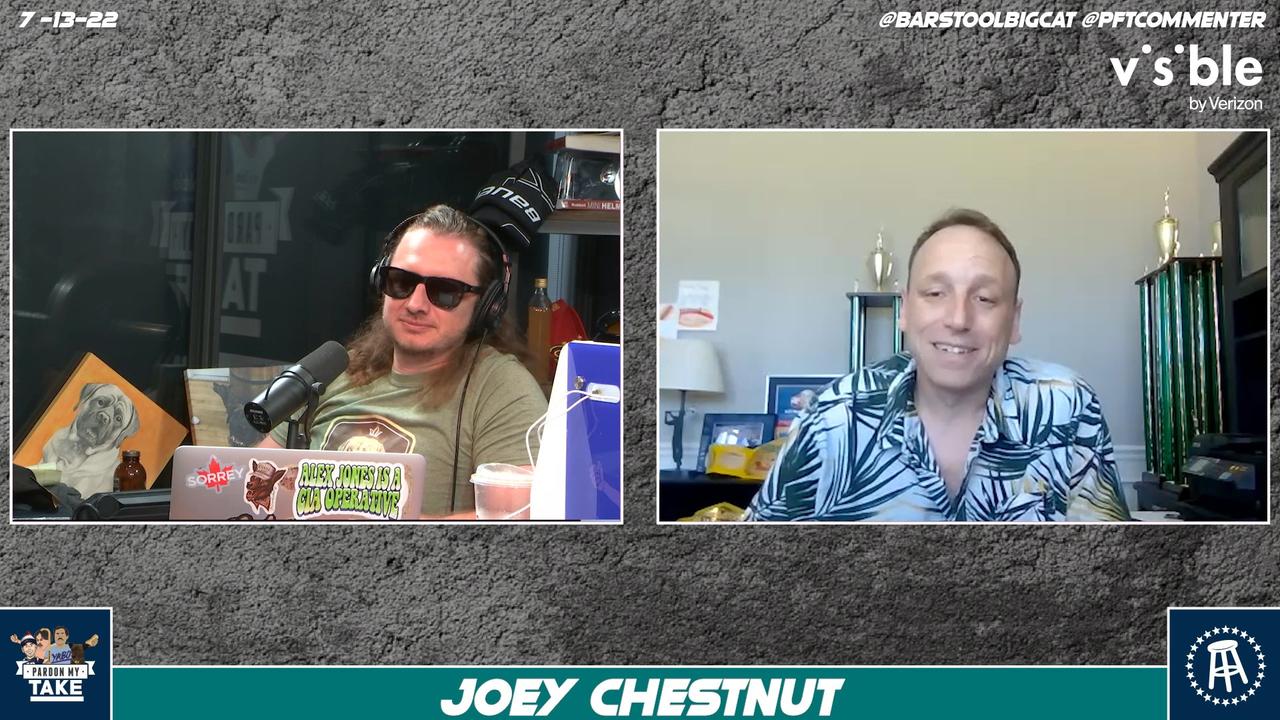 FULL VIDEO EPISODE: Joey Chestnut, Adam Schefter Adds Us To His Chocolate List + Pardon My Bake Mt Rushmore Of Fun Facts With Ro