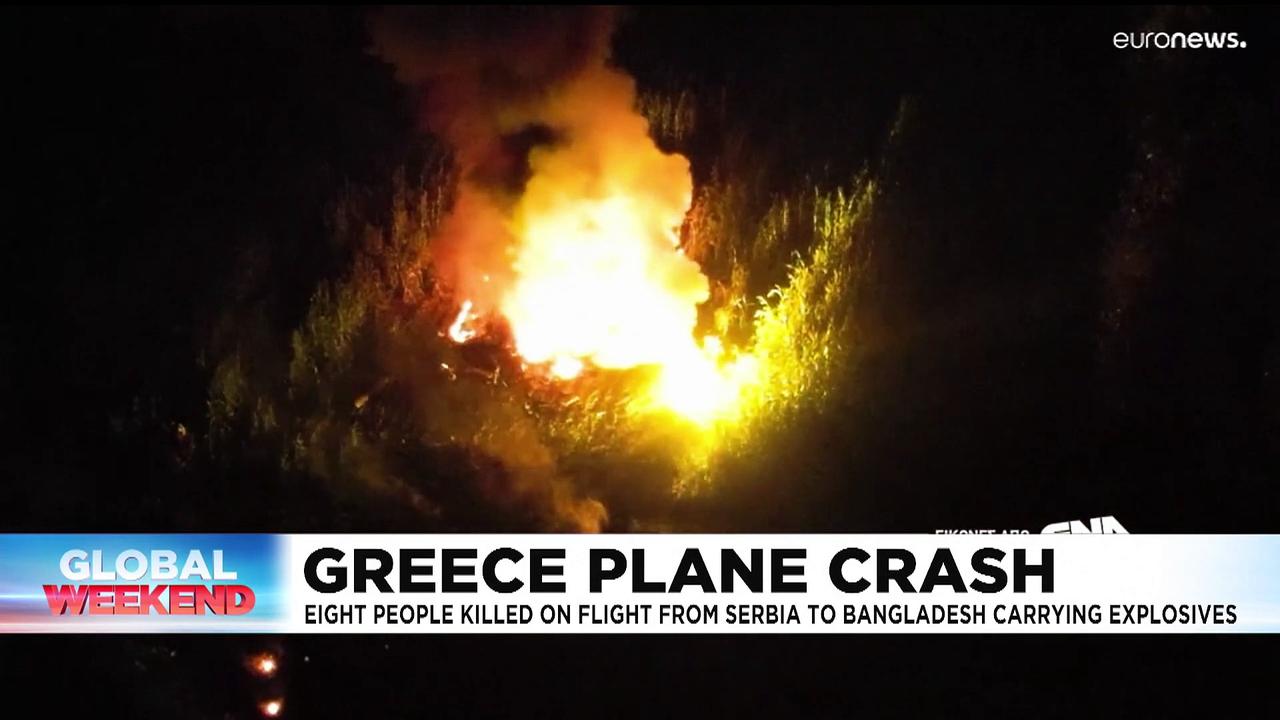 Jordan-bound Ukrainian cargo plane carrying weapons crashes in Greece