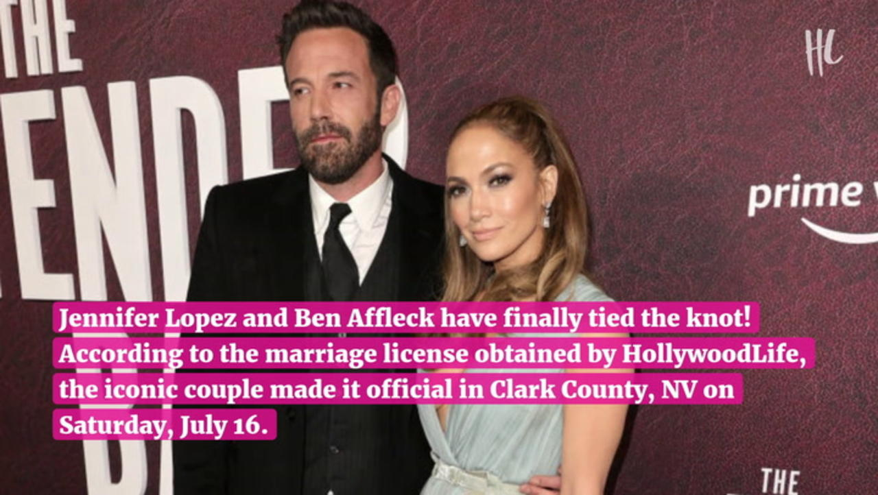 Jennifer Lopez   Ben Affleck Reportedly Married In Las Vegas