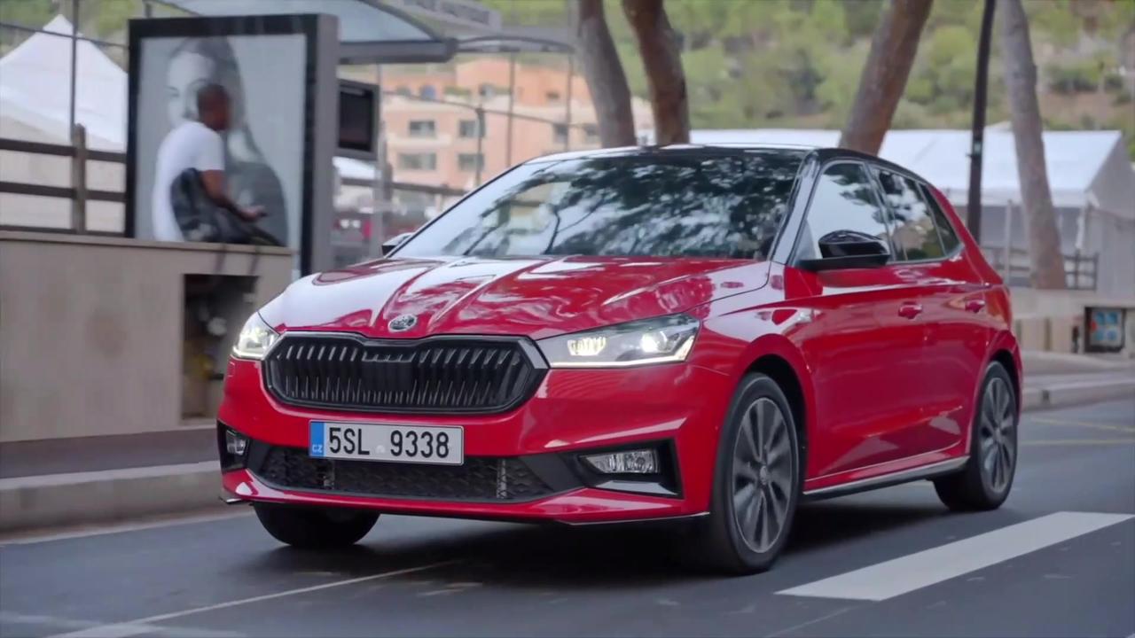 Skoda Fabia Monte Carlo in Red Driving Video