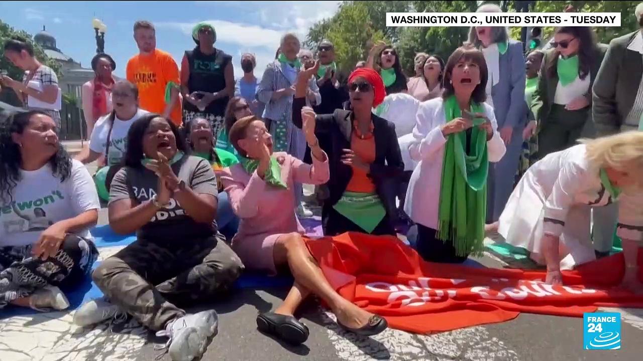 Police arrest 17 US lawmakers at abortion rights protest outside Supreme Court