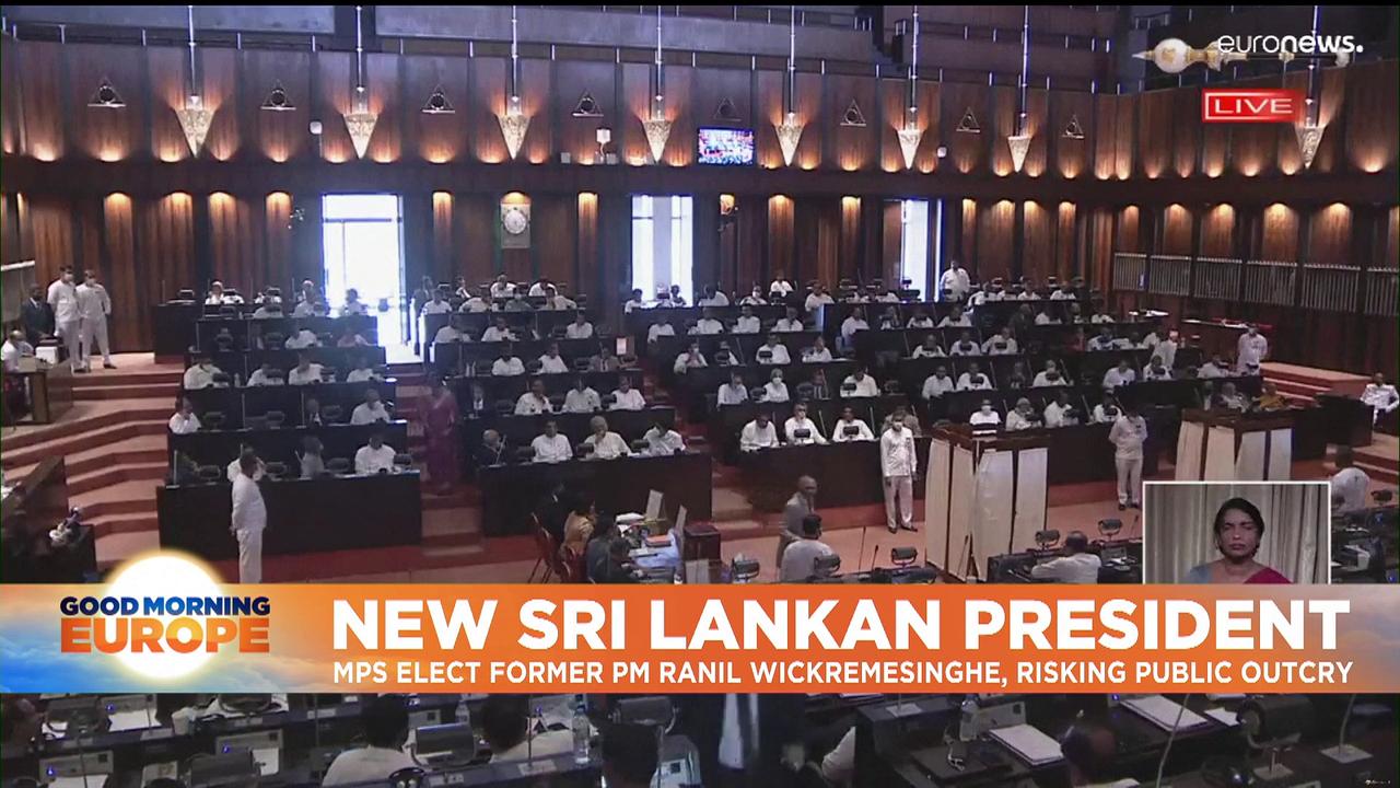 Sri Lankan parliament elects Ranil Wickremesinghe as president